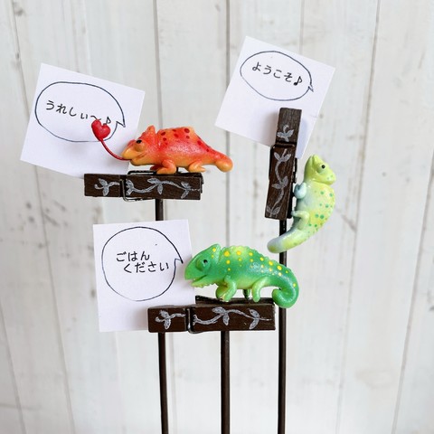 クリップピック(カメレオン) 3本入りの画像